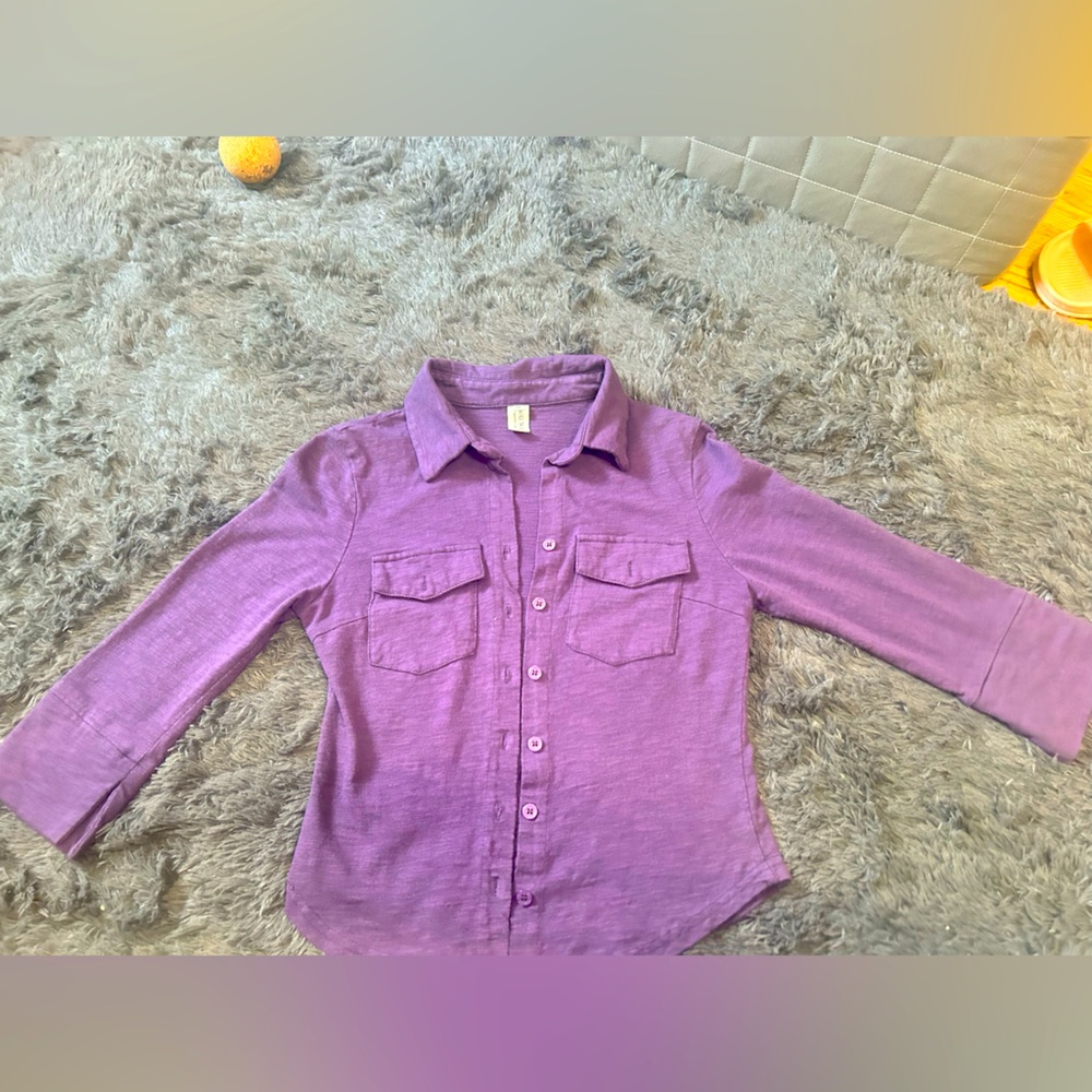 Purple Button Down Shirt